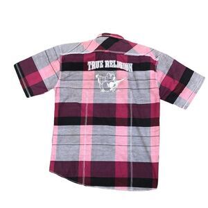 True Religion Shirt XXXL Patterned Button Up T Shirt